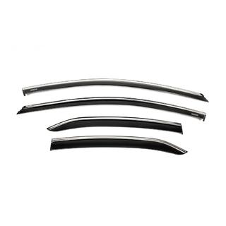 Deflectoare geamuri cu ornament cromat (4 buc, Niken) foto 1