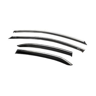 Deflectoare geamuri cu ornament cromat (4 buc, Niken) foto 2
