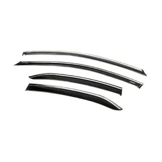 Deflectoare geamuri cu ornament cromat (4 buc, Niken) foto 2