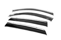 Hyundai Santa Fe 2 2006-2012 Deflectoare geamuri cu ornament cromat (4 buc, Niken) foto 3