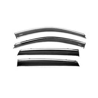 Deflectoare geamuri cu ornament cromat (4 buc, Niken) Hyundai Santa Fe 2 2006-2012 foto 2