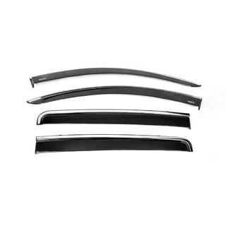 Deflectoare geamuri cu ornament cromat (4 buc, Niken) Mitsubishi L200 2015-2024 foto 3