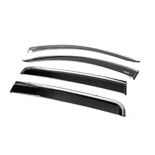 Deflectoare geamuri cu ornament cromat (4 buc, Niken) Mitsubishi L200 2015-2024 foto 4
