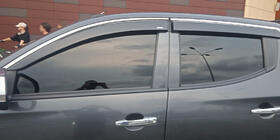 Fiat Fullback 2016- Deflectoare geamuri cu ornament cromat (4 buc, Niken) foto 1