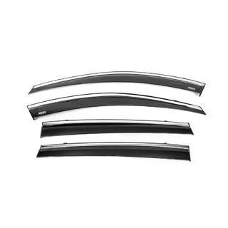 Deflectoare geamuri cu ornament cromat (4 buc, Niken) foto 1