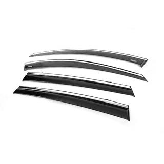 Deflectoare geamuri cu ornament cromat (4 buc, Niken) foto 2