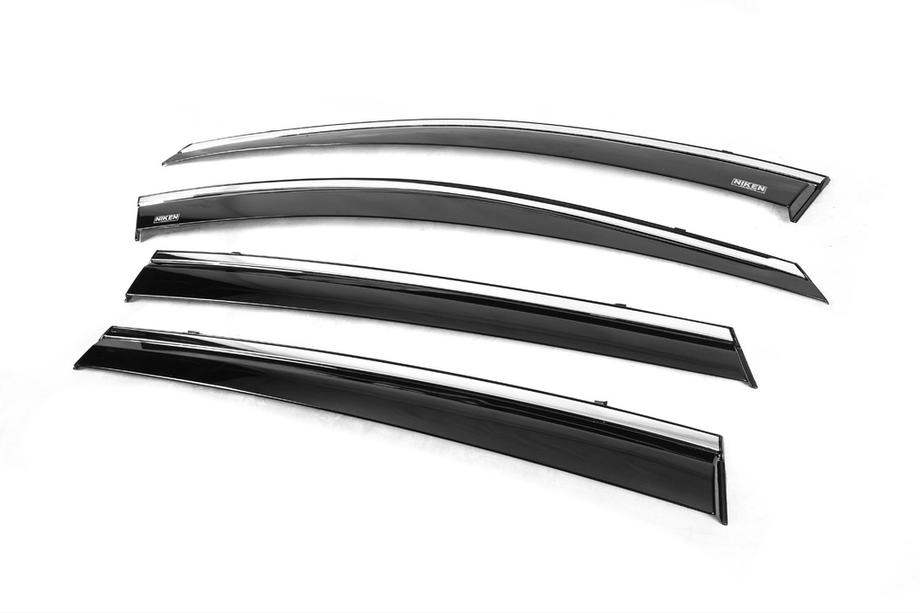 Toyota Rav 4 2013-2018 Deflectoare geamuri cu ornament cromat (4 buc, Niken) Foto 2