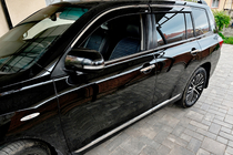 Toyota Highlander 2008-2013 Deflectoare geamuri cu ornament cromat (4 buc, Niken) foto 5