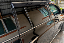 Toyota Highlander 2008-2013 Deflectoare geamuri cu ornament cromat (4 buc, Niken) foto 7