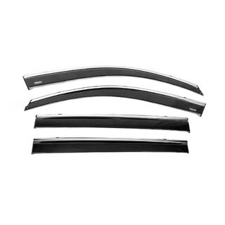 Deflectoare geamuri cu ornament cromat (4 buc, Niken) foto 3