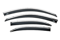 Chevrolet Malibu 2011-2018 Deflectoare geamuri cu ornament cromat (4 buc, Niken) foto 2