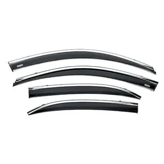Deflectoare geamuri cu ornament cromat (4 buc, Niken) foto 2