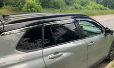 Toyota Corolla Cross 2020- Deflectoare geamuri cu ornament cromat (4 buc, Niken) foto 9