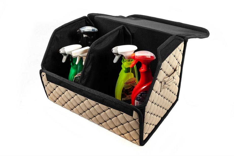 Geanta organizator portbagaj ECO (50x30x30, bej) Foto 2