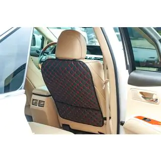 Organizer spatar scaun ECO (1 buc, Negru cu cusatura rosie) foto 2