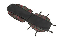 Husa de scaun ECO si material textil (1 buc, Negru cu cusatura rosie + material) foto 4