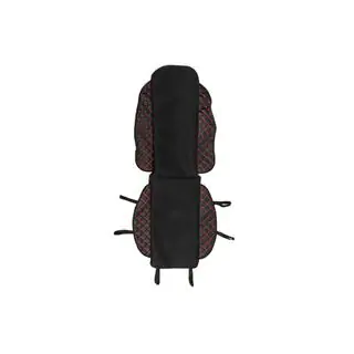 Husa de scaun ECO si material textil (1 buc, Negru cu cusatura rosie + material) foto 3
