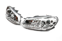 Volkswagen Golf 6 2008-2014 Faruri Fata Silver (2 buc, LED) foto 1
