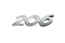 Peugeot 206 1998-2024 Inscription 206 (90mm x 25mm) foto 1