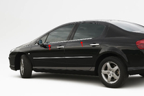 Peugeot 407 2004-2011 Ornamente Exterioare Geamuri Inox (4 buc) OmsaLine - Otel Inoxidabil Italian foto 1