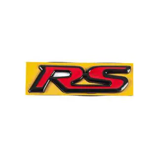 Emblema RS rosu-negru (95mm x 25mm) foto 1