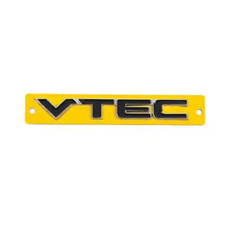 Emblema VTEC negru cu crom (110mm x 15mm) foto 1