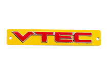 Honda Emblema VTEC rosu cu crom (110mm x 15mm) foto 1
