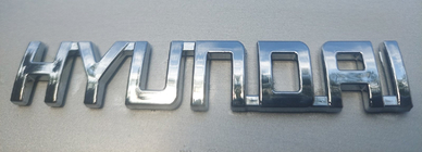 Hyundai Inscription Hyundai (10.0cm x 1.5cm) foto 3
