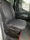 Husa de scaun ECO si material textil (1 buc, Negru cu cusatura neagra + material) foto 3