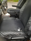 Husa de scaun ECO si material textil (1 buc, Negru cu cusatura neagra + material) foto 4