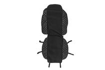 Husa de scaun ECO si material textil (1 buc, Negru cu cusatura neagra + material) foto 1