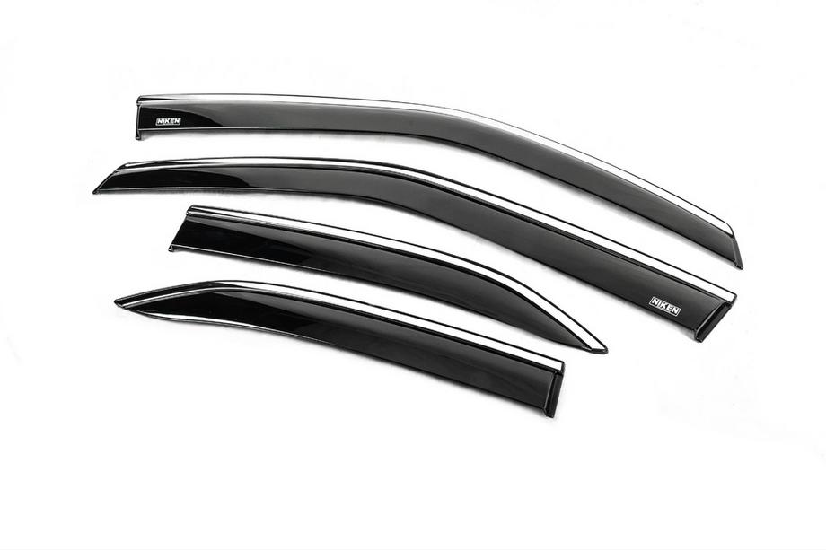 Toyota Yaris/Yaris Cross (XP210) 2020- Deflectoare geamuri cu ornament cromat (4 buc, Niken) Foto 1