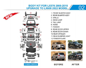 Lexus LX570/450d 2008-2022 Kit caroserie facelift catre LX600 foto 2