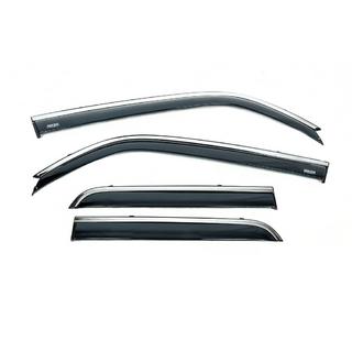 Deflectoare geamuri cu ornament cromat (4 buc, Niken) foto 2