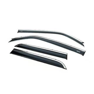 Deflectoare geamuri cu ornament cromat (4 buc, Niken) foto 1