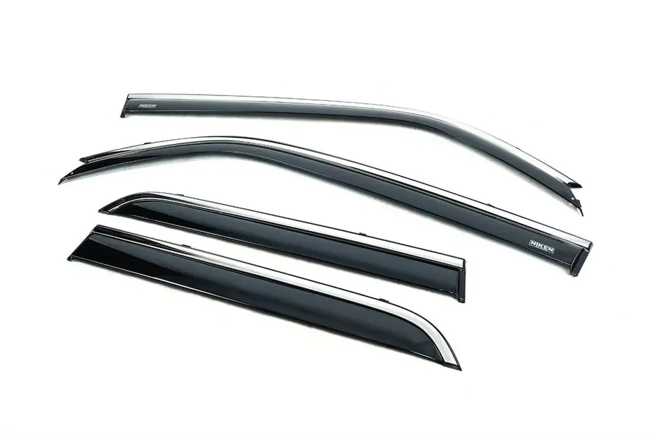 Toyota 4Runner 2009-2024 Deflectoare geamuri cu ornament cromat (4 buc, Niken) Image
