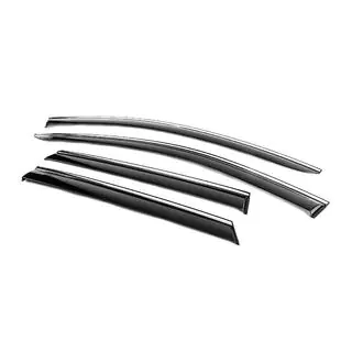 Deflectoare geamuri cu ornament cromat (4 buc, Niken) foto 2
