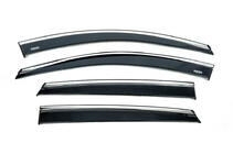 MG ZS 2017-2024 Deflectoare geamuri cu ornament cromat (4 buc, Niken) foto 1
