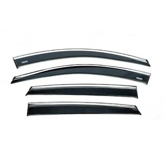 Deflectoare geamuri cu ornament cromat (4 buc, Niken) foto 1