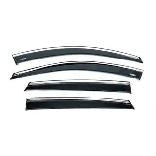Deflectoare geamuri cu ornament cromat (4 buc, Niken)