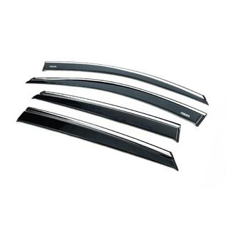 Deflectoare geamuri cu ornament cromat (4 buc, Niken) foto 2