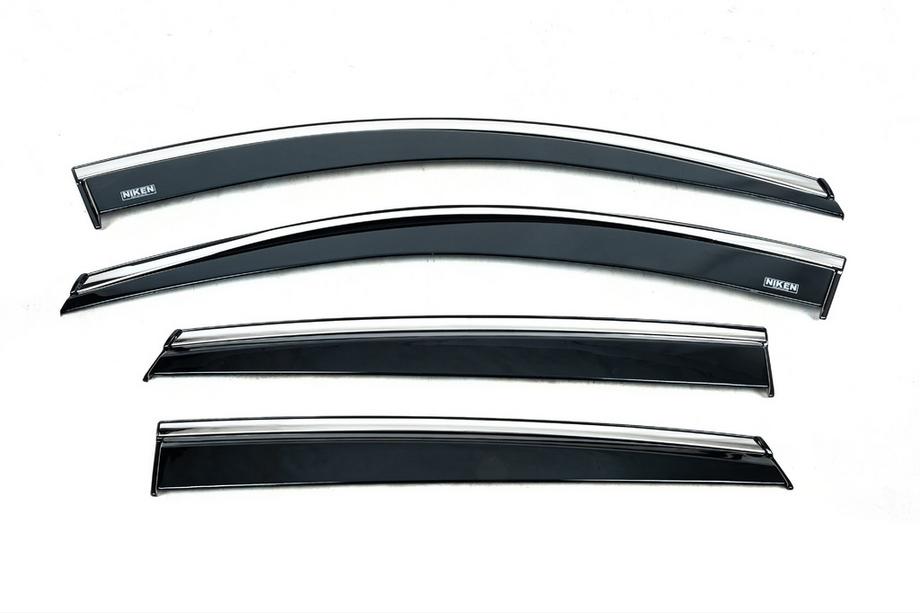 MG ZS 2017-2024 Deflectoare geamuri cu ornament cromat (4 buc, Niken) Image