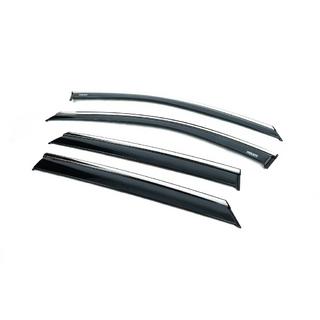 Deflectoare geamuri cu ornament cromat (4 buc, Niken) foto 1