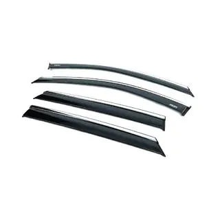 Deflectoare geamuri cu ornament cromat (4 buc, Niken)