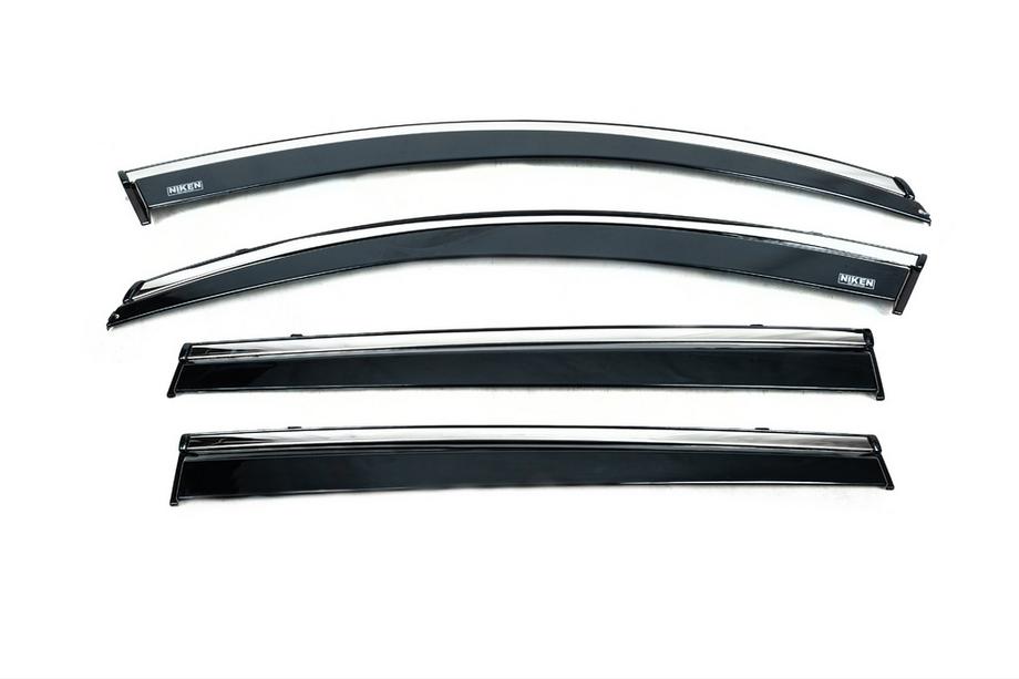 Chery Tiggo 7 2020- Deflectoare geamuri cu ornament cromat (4 buc, Niken) Foto 4