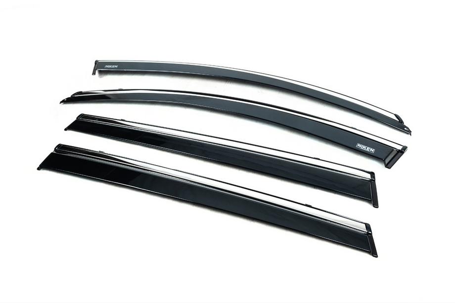 Chery Tiggo 7 2020- Deflectoare geamuri cu ornament cromat (4 buc, Niken) Foto 3