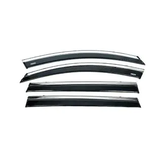 Deflectoare geamuri cu ornament cromat (4 buc, Niken) foto 1