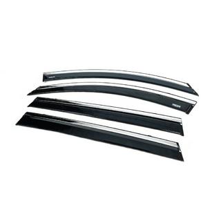 Deflectoare geamuri cu ornament cromat (4 buc, Niken) Chery Tiggo 8 2017- foto 2
