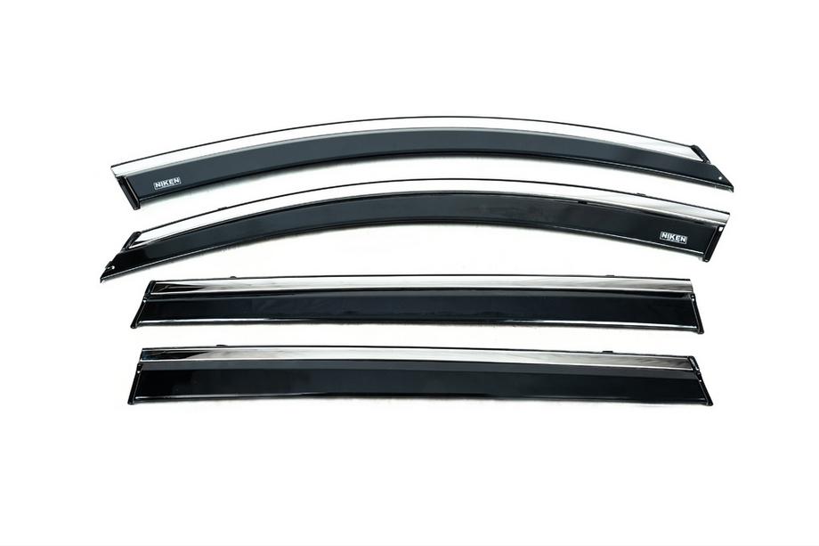 Chery Tiggo 8 2017- Deflectoare geamuri cu ornament cromat (4 buc, Niken) Image