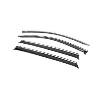 Deflectoare geamuri cu ornament cromat (4 buc, Niken) foto 2